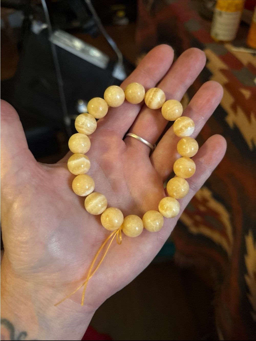Honey Banded Calcite Bracelet
